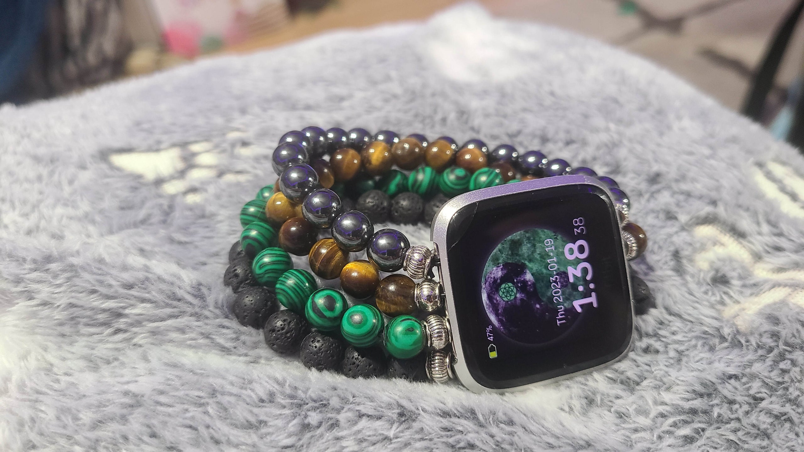 Smart Watch Custom Band The Purple Jade Moon